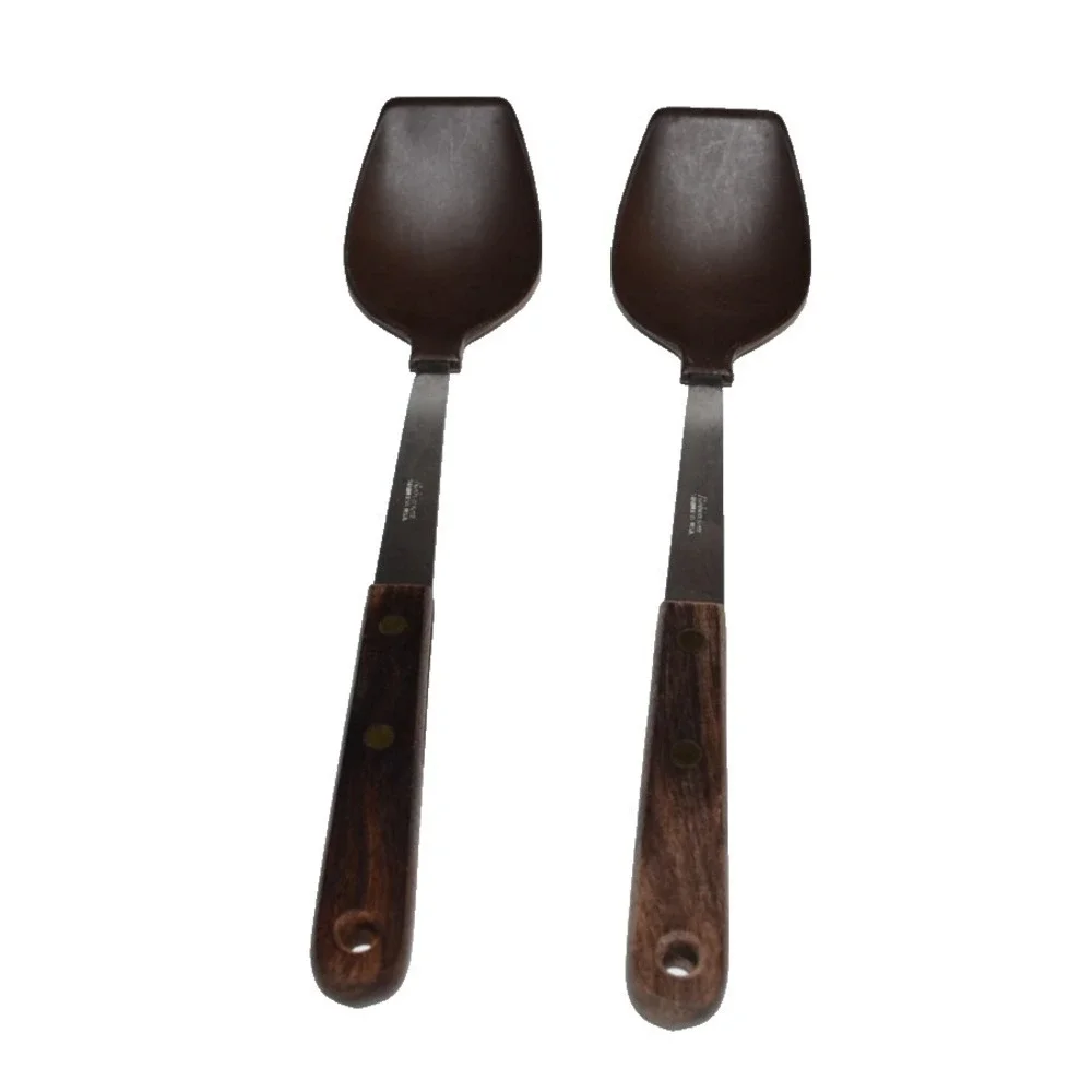 Vtg Robinson Nylon Stainless Steel Brown Spoon Wood Handle 11.5